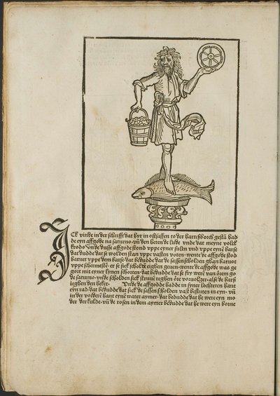 Illustratie uit het incunabel: Cronecken der Sassen (De Kronieken van Saksen) door Conrad Bote